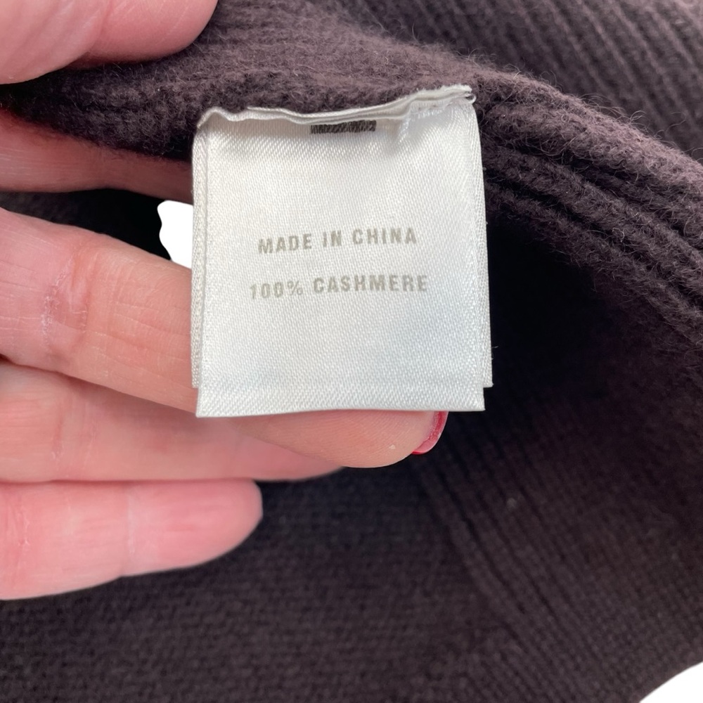 St. John Cashmere Fur Trimmed Sweater Small Brown - Picture 15 of 16